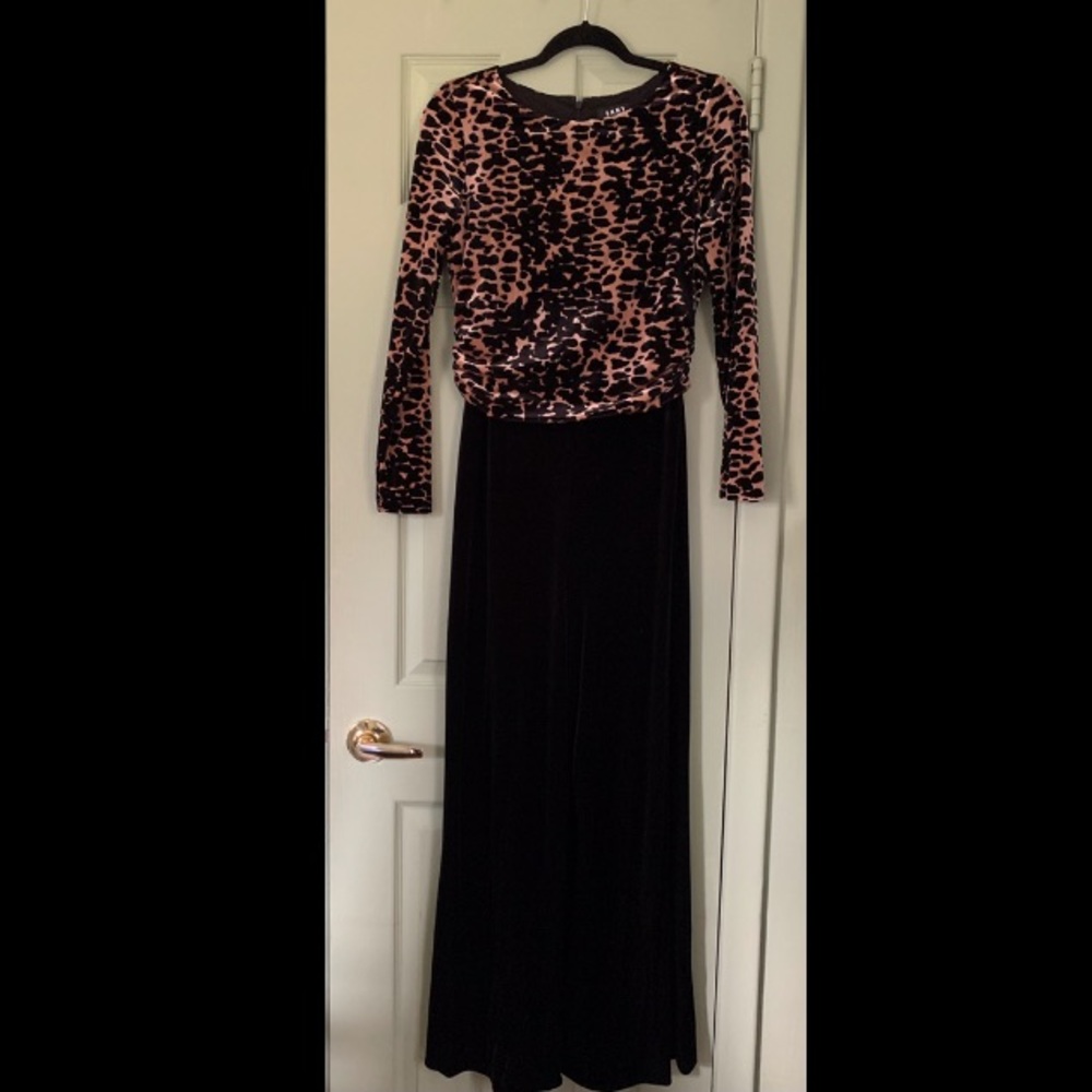 DKNY Leopard Velvet Jumpsuit